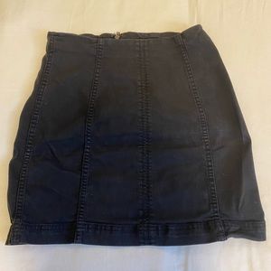 modern femme black denim mini skirt free people